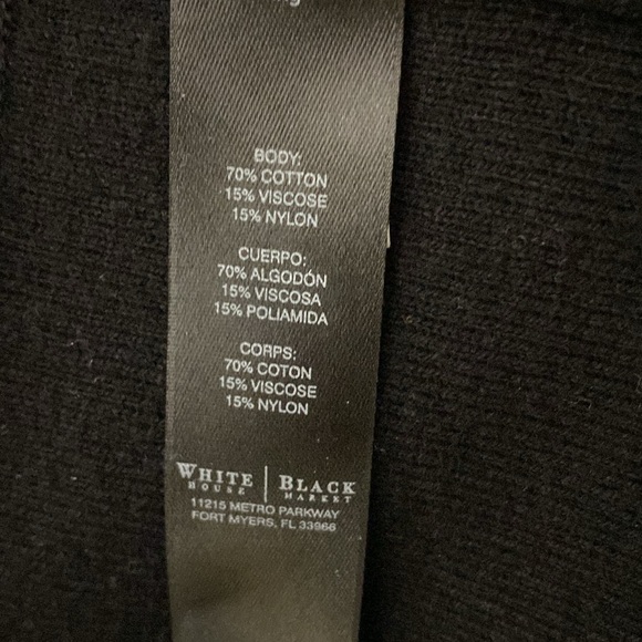NWT! WHBM CARDIGAN. BLACK. SZ M. CAN BE WORN 2 WAYS. GORGEOUS! - Picture 8 of 8